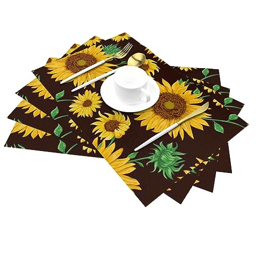 Sets de table lavables PVC anti-tache pour table basse de salle à manger
