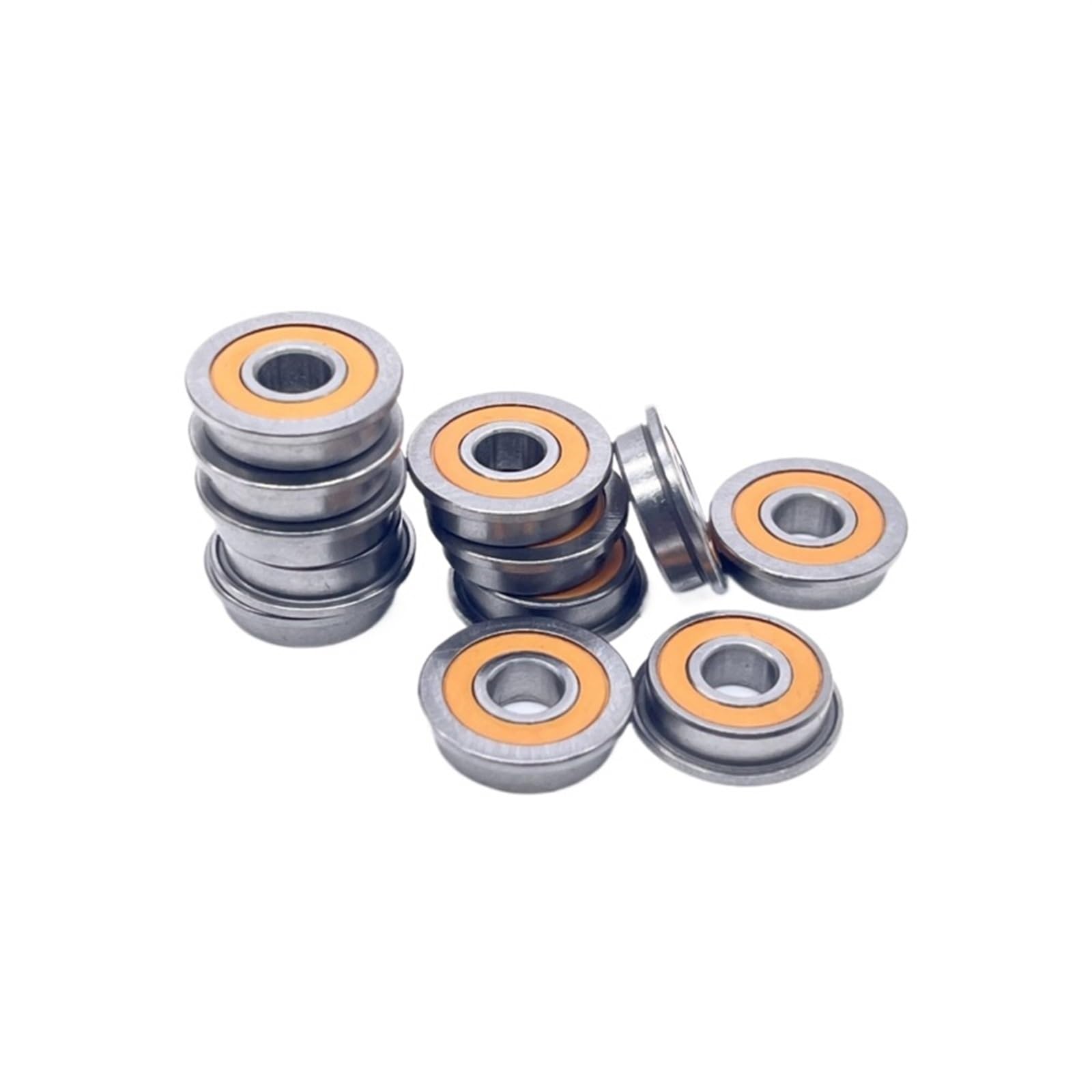 10 sztuk F695RS łożysko 5*13*4mm F695 Miniaturowe łożyska kulkowe kołnierzowe F695-2RS