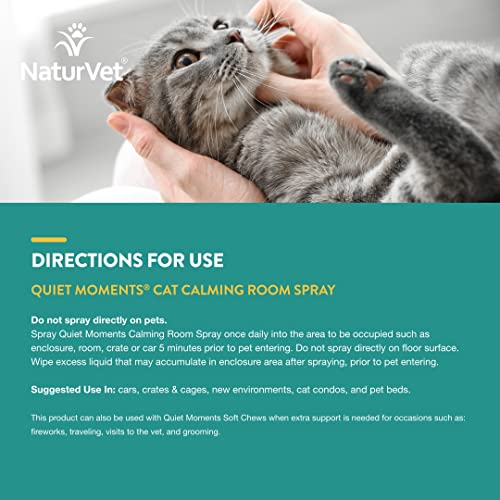 NaturVet Hemp Quiet Moments Calming Drops for Cat, 1oz & Quiet Moments Herbal Calming Spray, 8 Ounce - Feline — view 6