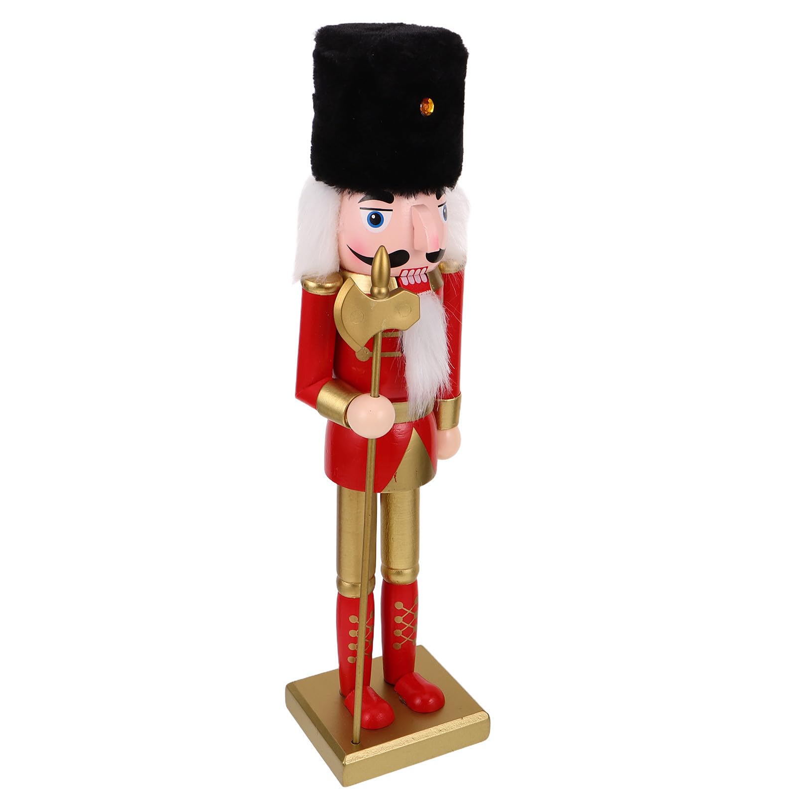 Beaupretty 2 Piezas Estatua de Soldado Cascanueces de Madera Roja 38cm para