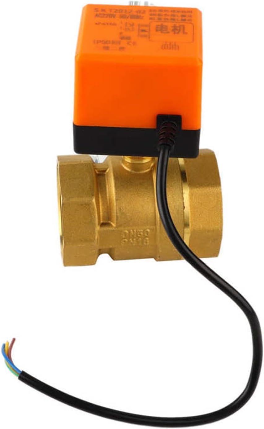 AC 220V DN50 Brass Motorized Ball Valve 2-Way 3-Wire 2-Point Control Motorized Ball Valve
