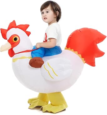 HSCTEK Toddler Inflatable Ride On Chicken Costume