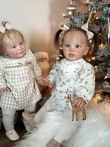 RXDOLL Reborn Kleinkind-Puppe, 66 cm, große Größe, realistische Babypuppe, die echt aussieht, Babypuppe, weiches Tuch, Körper, Silikon, Babys, Reborn-Mädchen mit blauen Augen, für Kinder ab 3 Jahren – Bild 5