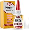 Wood Glue 1.23 oz - Clear, Waterproof Adhesive for Furniture Repair, DIY, Crafts– Ultra Strong, Fast-Drying Glue for Wood, Metal, Plastic & More