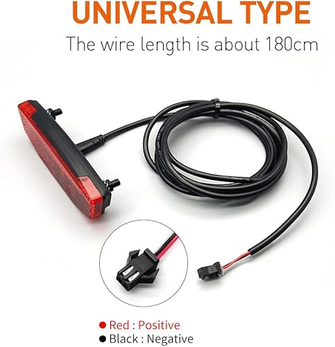 Miniatura 5 de Ebike Rear Tail Light,Ebike 6V-60V LED Riding Tailight,Motorcycle Led Light Equipment Waterproof Connector for Electric Bike Accessories