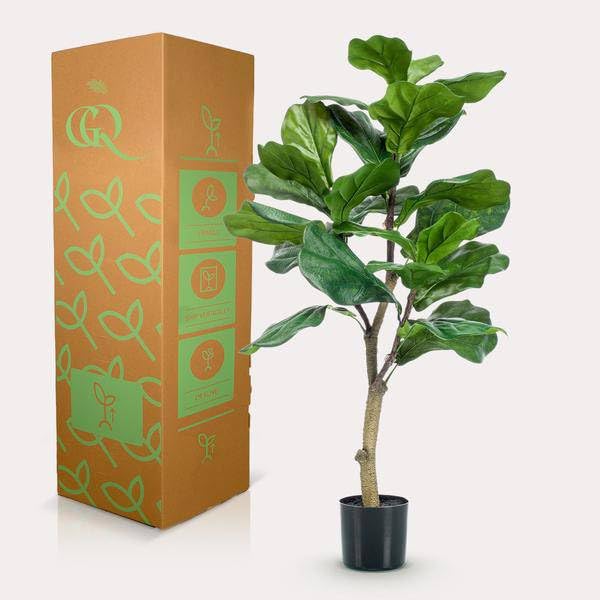 Kunstpflanze Ficus Lyrata Geigen-Feige 90cm