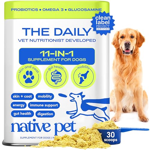 Native Pet Dog Vitamins & Supplements - 11-in-1 Multivitamin Powd...