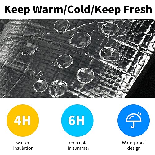 Fuxingyao Lunch Bag, Reusable Lunch Tote, Lunch Box For Adult Women Men, Insulated Bag Applies To Work, Beach Or Travel(Black) #TOP2