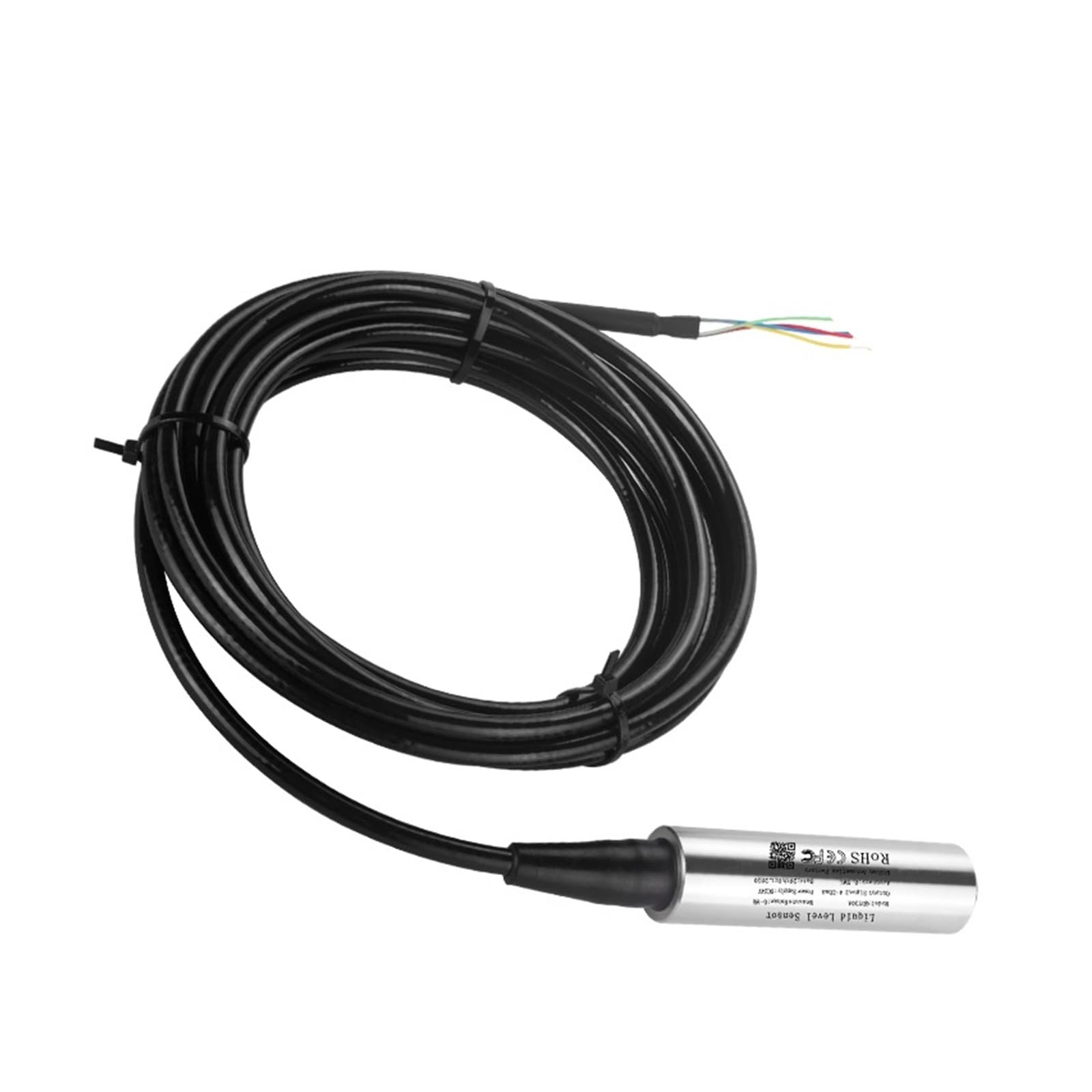 HJCMOONB 4-20mA RS485 Water Level Sensor 0-500M Range Customized Liquid Pressure Transmitter IP68 Waterproof DC12-36V(4-20ma Output,4m Range 5m Cable)