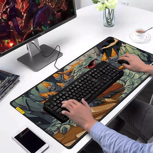 Ant Esports Golden Dragon Unique Mouse Pad Gaming Mouse Pad Extended Mouse Mat for Mouse Keyboard with Stitched Edges Waterproof Non-Slip Base... - Image 6
