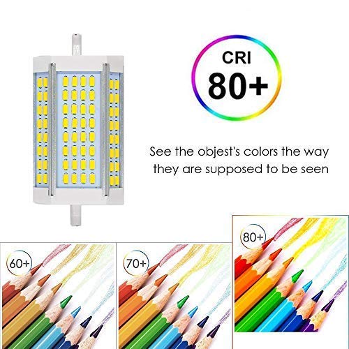 Lampadine R7S 118mm LED Dimmerabile 30W, Bianco Fredda 6000K, 3000LM, Luce 200°, R7S LED 30W Sostituire Alogena R7S 118mm 200W 300W, J118 R7S Dimmerabile LED per Lampada da Terra/Plafoniera/Proiezione