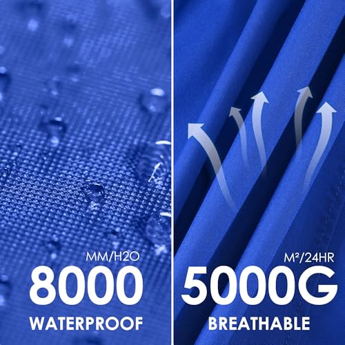 LAMA Women Plus Size Rain Jacket with Hooded, Lightweight, Waterproof Rain Coat with Big Pocket, Windproof Windbreaker Jacket4