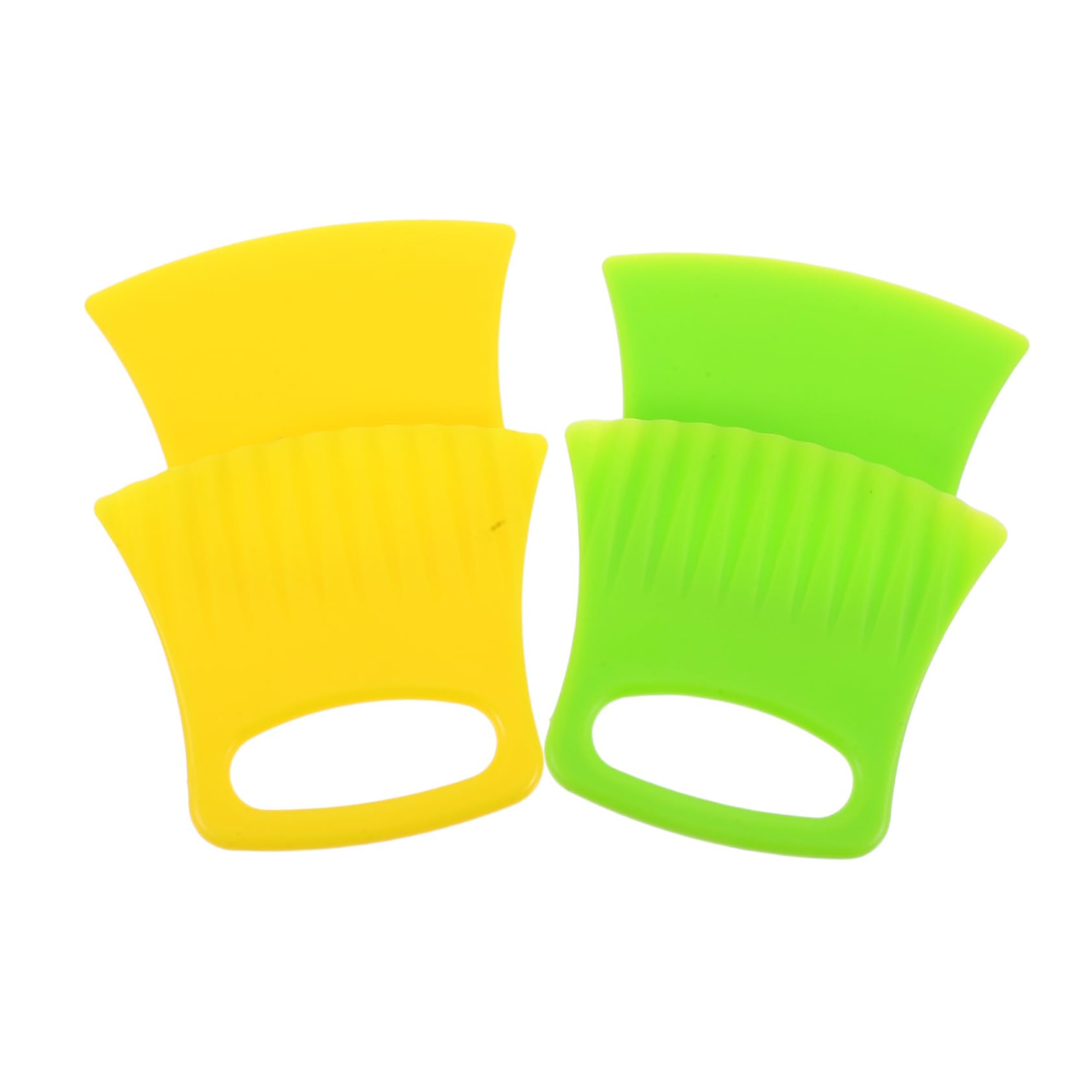 OSOLADY 4pcs Ergonomic Slip Handle Straight Wavy Blades Efficient Potato Carrot Cutter for Easy Kitchen Prep Compact Design for Modern Storage