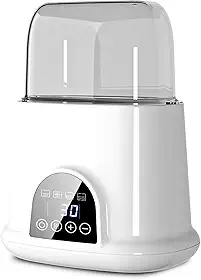 Aquecedor de mamadeira multifuncional Esterilizador a vapor Aquecedor rápido de comida para bebê Grande temperatura ajustável Baixo ruído com tela de LED para mamadeiras