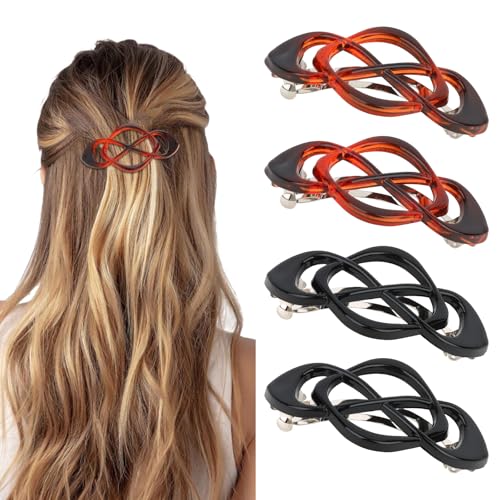 Amariver Hair Barrettes for Women 4packs Hair Clips French Barrette Vintage Accessories for Women Girls