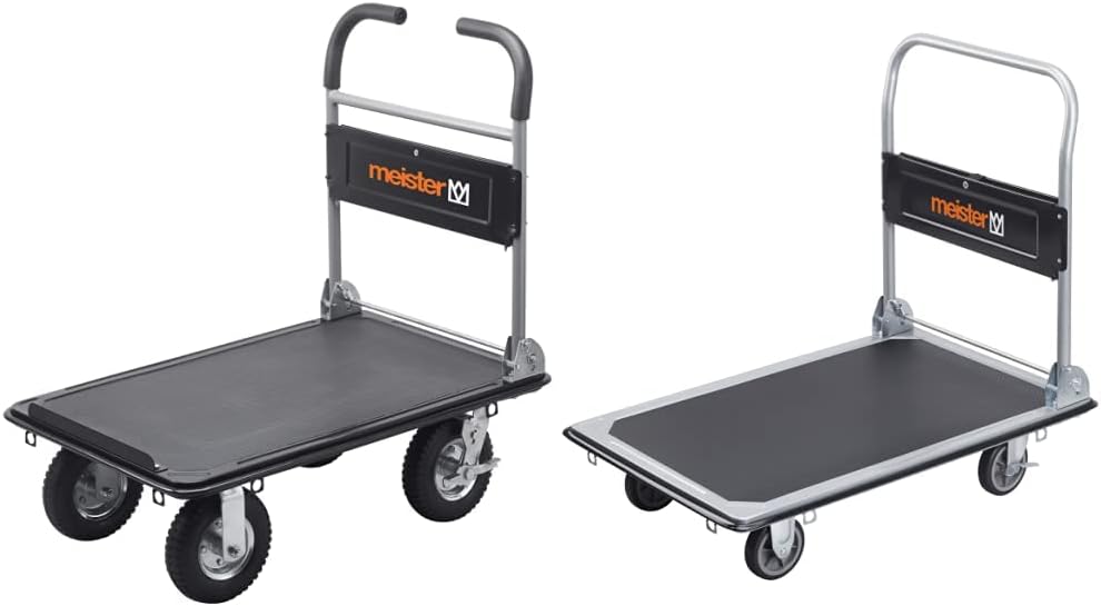 Carrello Portatile Pieghevole Meister - Piattaforma 910x610mm, Portata 300kg, 4 Ruote Fuoristrada - Foto 3