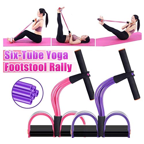 Cuerda elástica con pedal para fitness y tonificación miniatura 3
