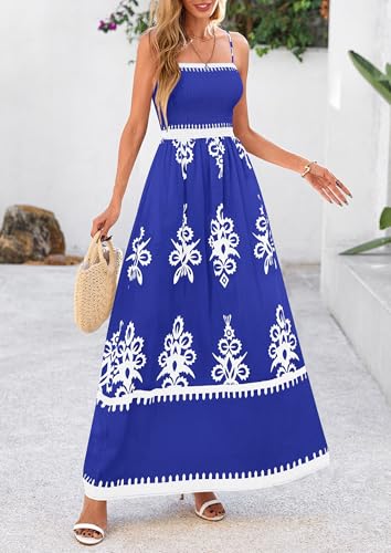 Image of PRETTYGARDEN Women's Summer Boho Maxi Dress Floral Sundresses