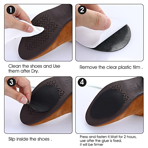 Sibba 4 Paar Schuhgriffe auf der Unterseite der Schuhe, rutschfeste Gummisohlenschutz selbstklebende Schuh-Pads, Aufkleber für Männer und Frauen Geräuschreduzierung Sohle Kissen Schuhpflegesets