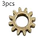3pcs 12 Teeth 0.6M Copper Gear OD=8.2mm Thickness=5mm Brass Pinion Hole 3/3.17/ 4mm 123A 123.17A 124A Industrial Bearings Gears(4mm)