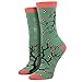 Socksmith Womens Bamboo Crew Socks "Cherry Blossoms" - Lt. Jade Green