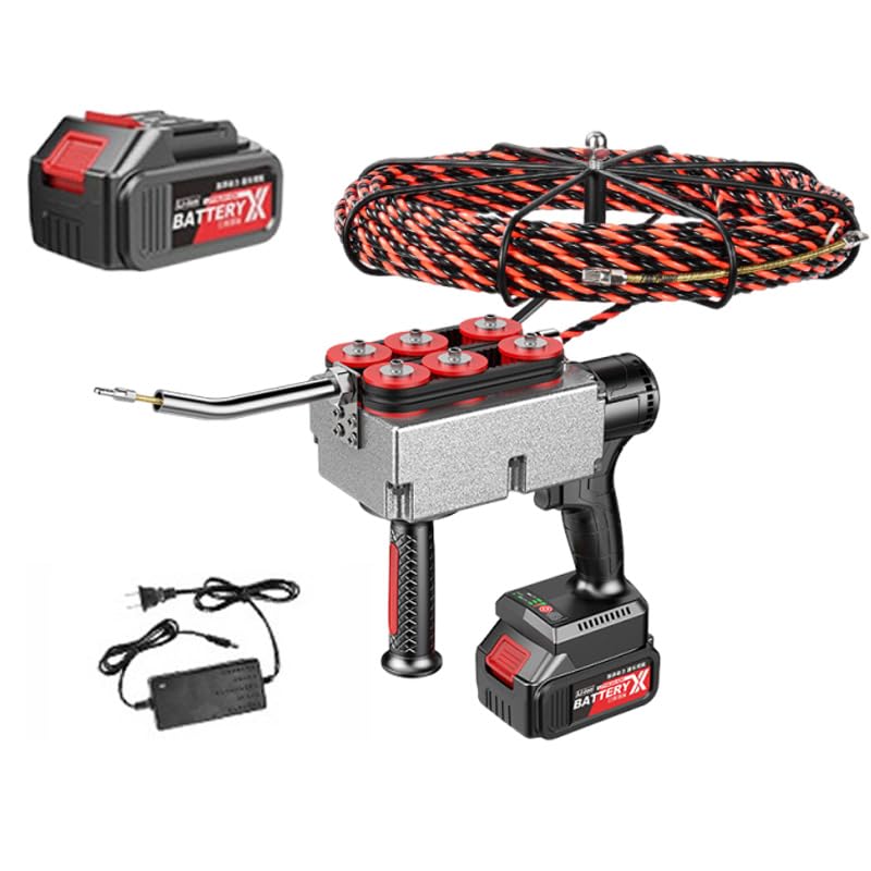 Herramienta de tracción de cables inalámbrica automática con dos baterías de litio
