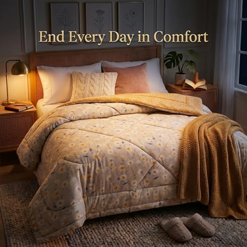 Image of VAS COLLECTIONS Feather Cotton Reversible AC Comforter for Double Bed | Super Soft 220 GSM Quilt /Duvet /Dohar | Lightweight All-Season Comforter | 90 x 100 Inches (1 Piece), Oatmeal