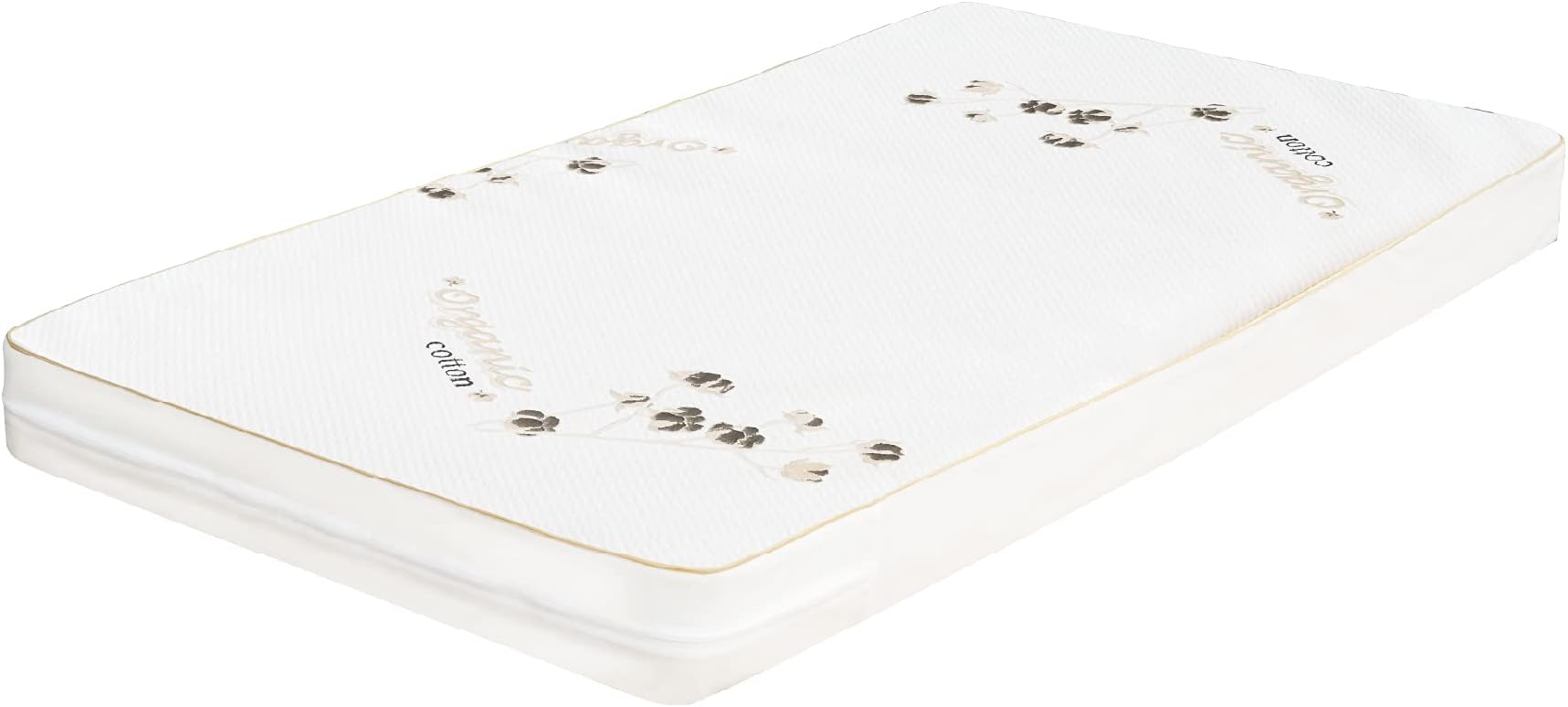 The Moon Brand Organic Baby/Toddler Crib & Bed Mattress - 133x10x70 cm -Hypoallergenic, Chemical-free, Non-toxic & Breathable- Natural, Eco-friendly-Antibacterial, Mold-resistant-Durable & Supportive