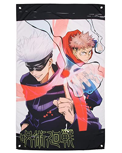 JUST FUNKY Tapeçaria Jujutsu Kaisen JJK Manga Wall Art Anime Decor Satoru Gojo e Yuji Itadori 76,2 c