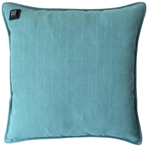 Warmpi® Almohadilla térmica inalámbrica Warmpi® Powerbank (10.000mah) - Chenille Turquoise - Cojín eléctrico con cable integrado de 2,5 m para calentar a través de la toma de corriente o puerto USB