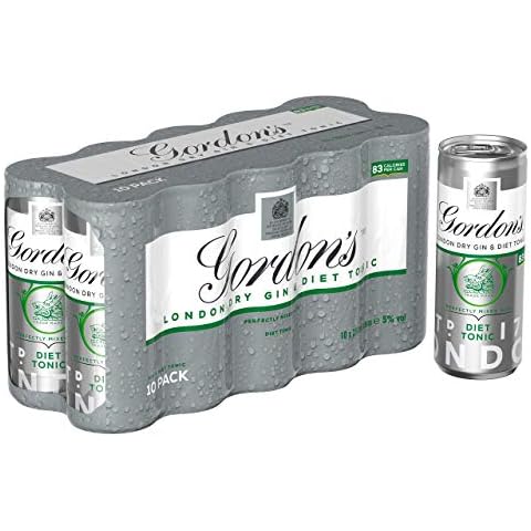 Gordon's Special Dry London Gin and Diet Tonic, 10 x 250ml Cover