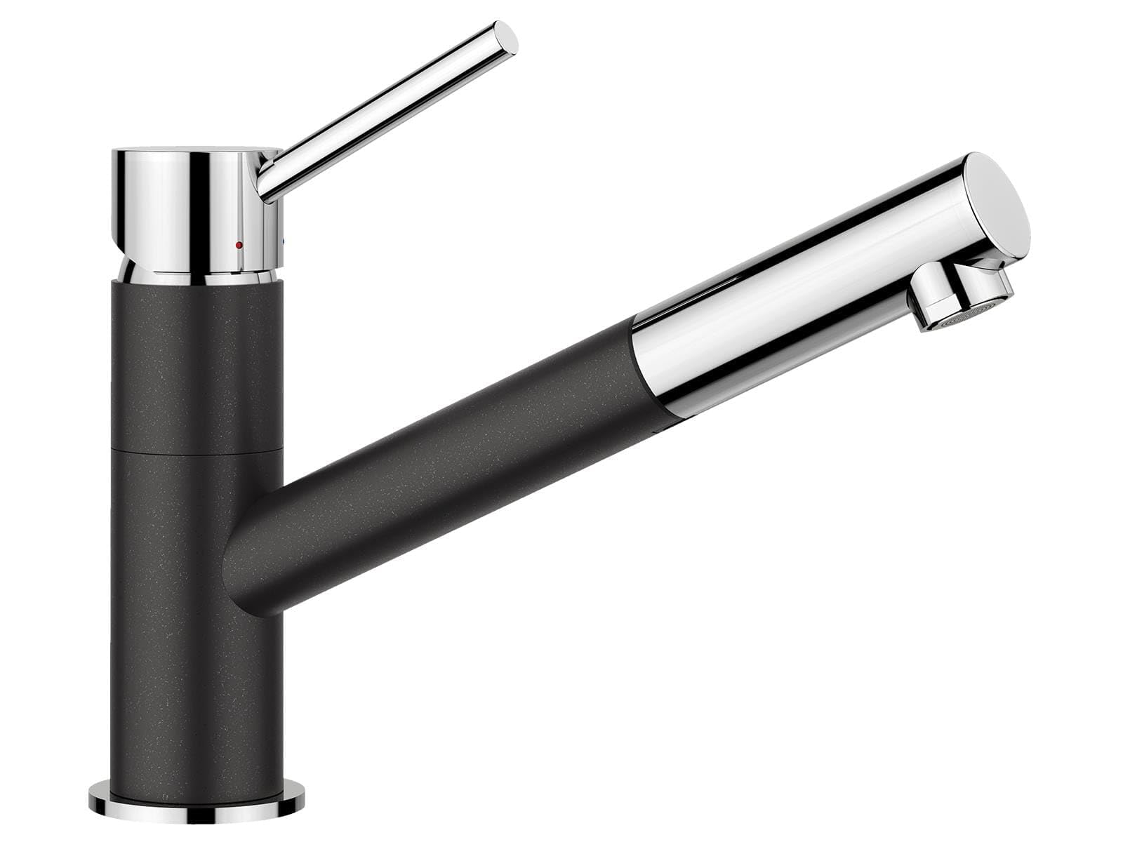 BLANCO KANO-S 525038, Two-Tone Single-Lever Mixer Tap for Kitchen, With Pull-out Spout, Chrome/Grey Finish