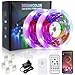 Produktbild LED Strip RGB 10m2x5mLED Licht Streifen SMD 5050 Leds Mit Netzteil, Fernbedienung Led Stripes Lichtband Leiste Band Beleuchtung [Energy Class A+]