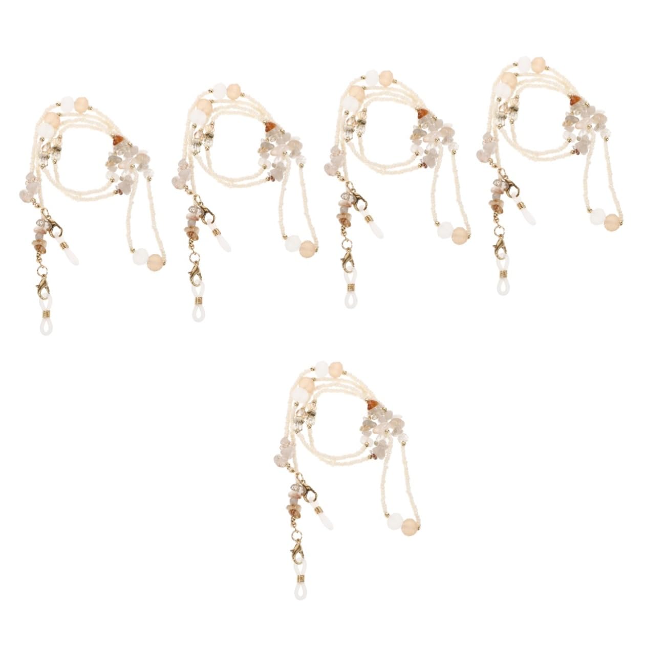 BESTYASH 5 Stück Kristall Brillenkette Brillen Halskettenhalter Für Damen Schlüsselband Für Brillen Brillenkette Brillenband Für Damen Masken Halskette Brillenhalter Brillenbänder