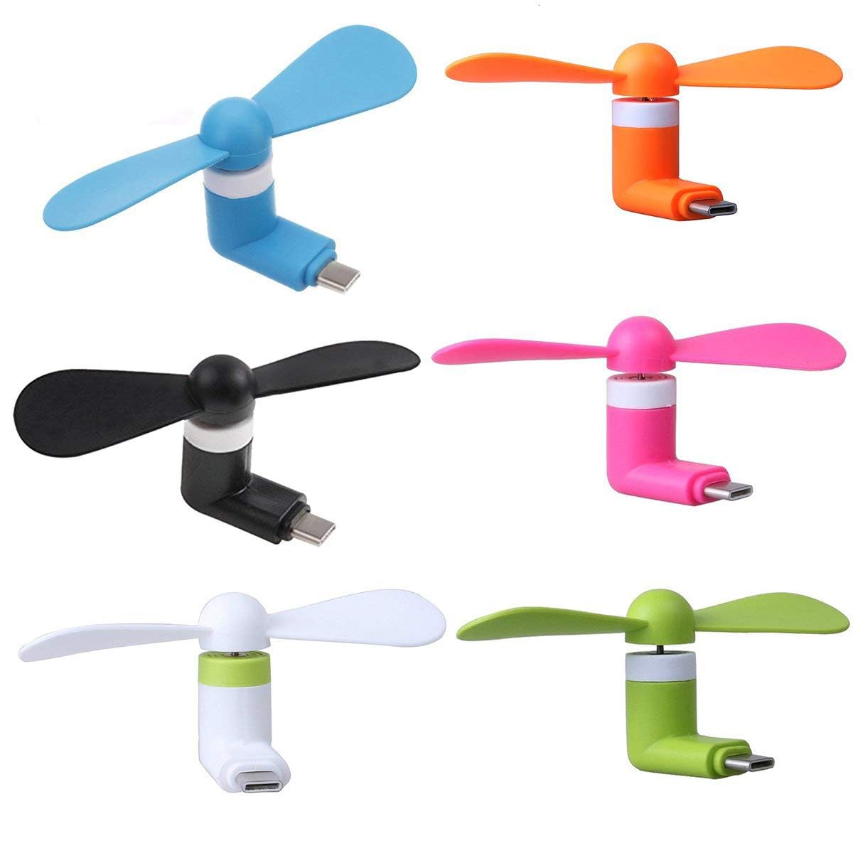 Duxk Combo of 2 Pcs. Mini Type-C Fan Mini Fan 2-Blade Fan High Speed USB Fan, Mini Mobile Cooler, Mini fan Support with All Android & Type-C Smatphones (Multi-colour) (B0CNH1J3X1) Amazon Price History, Amazon Price Tracker
