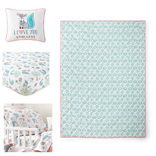image for Levtex home Baby - Fiona Toddler Bed Set - Pink, Aqua, White - Woodlan