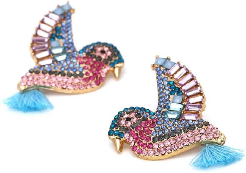 Bird Tassel Earrings for Women, Cute Bird Statement Earrings for Womens, Tropical Bird Dangle Earrings Hypoallergenic, Bohemian Hummingbird Drop Earrings, Cute Animal Earrings Studs - Image 6