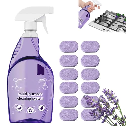 Drclean - Limpiador de horno en aerosol, limpiador en aerosol para hornos, limpiadores multiusos para el hogar, cocina, baño, limpiadores multisuperficies con tabletas de limpieza concentradas (12)