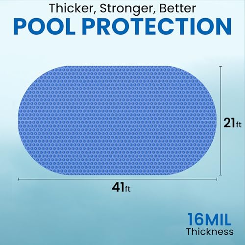 Cobertor Solar para Piscina Oval 21 x 41 pies 16 Mil miniatura 3