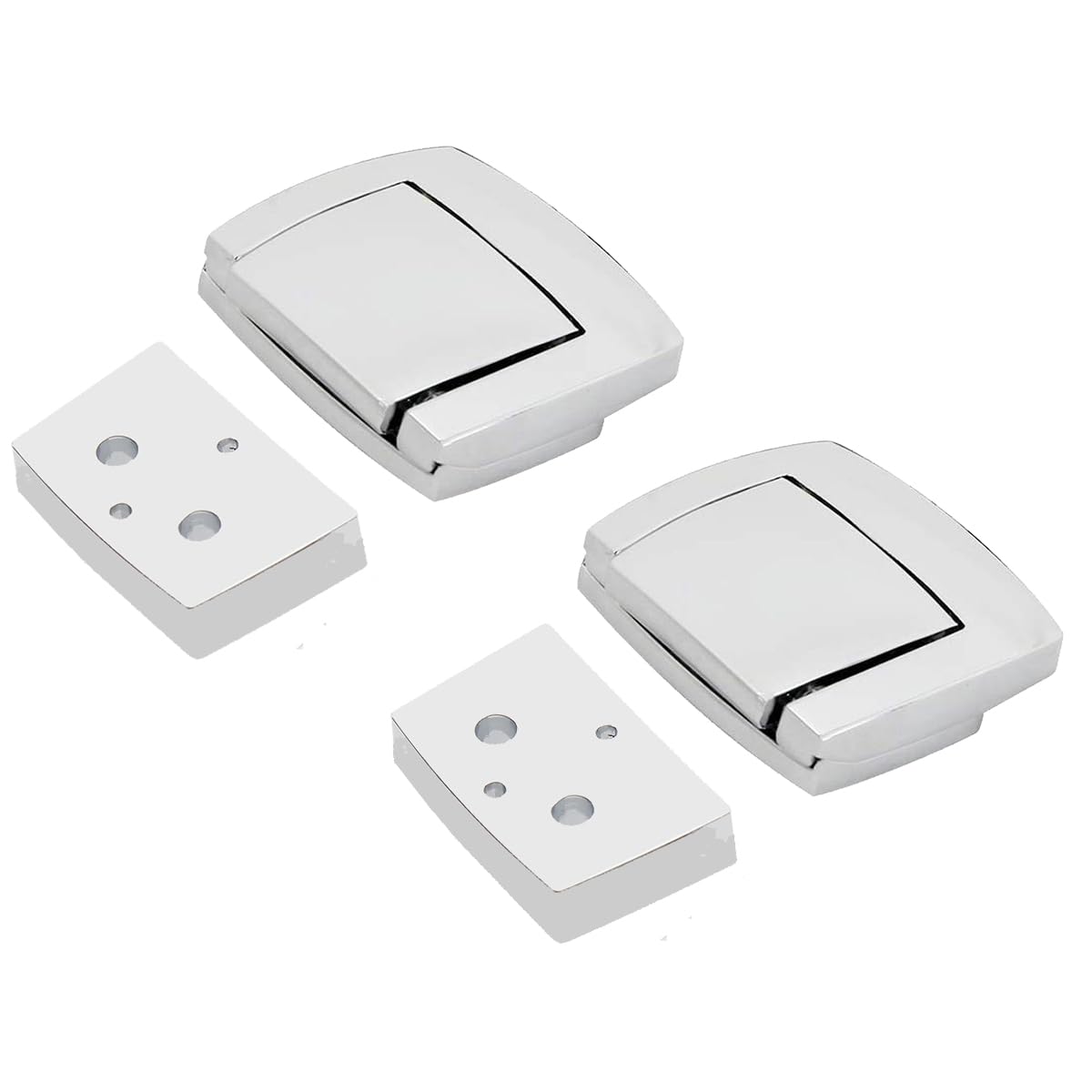 Tour Pack Pak Latches Fits for Harley Davidson Touring Classic Electra Glide Road Glide Road King CVO 1993-2013 2010 (Chrome+Spacers)