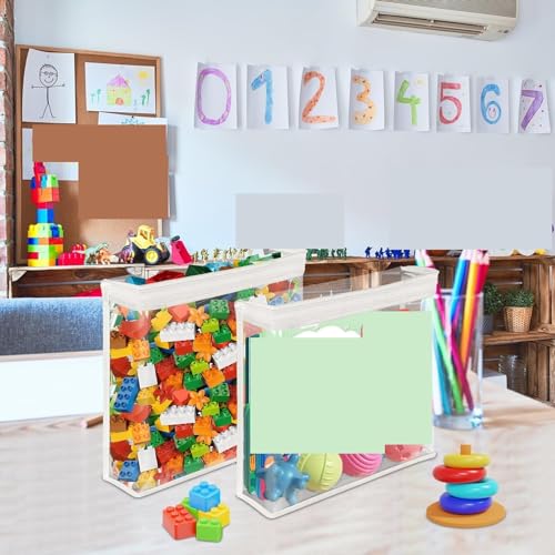 Bolsas de almacenamiento de juguetes transparentes perfectas para ordenar los bloques en casa 6