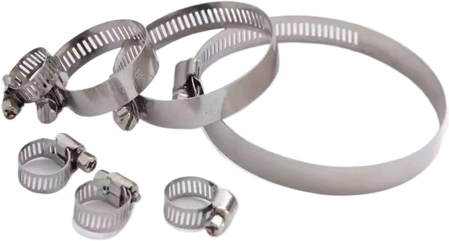 6mm-114mm woodworking oil pipe clamps hose clamps water pipe clamps fixing tool, automotive water pipe clamps adjustable 5PCS(46-70mm 5pcs)