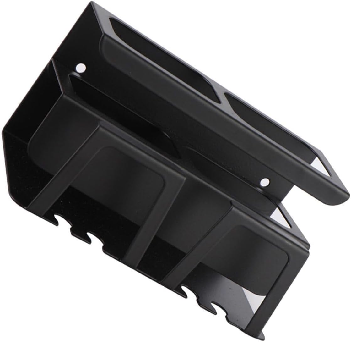 Uonlytech Wall-Mounted Stainless Steel Toothbrush Organizer with Toothpaste Holder and Gargle Cup Rack Ventilated Anti-Water Accumulation Bathroom Storage for Double Use