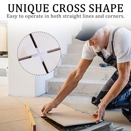 SYEYCW 500 Stück Weiß Fliesenkreuze, 3mm Kunststoff Fugenkreuze, Fliesen Abstandshalter, Fugenkreuz für Genaue Positionierung, Abstandhalter Fliesenfugen, Fliesenverlegehilfe, für Wand, Bodenfliesen