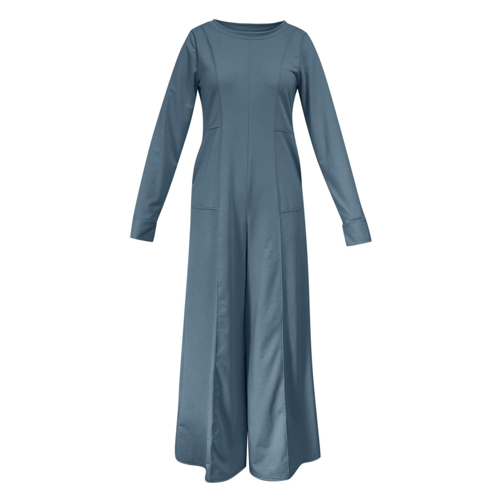 Combinaison Femme Élégante et Confortable à Manches Longues avec Détails Contrastés et Coupe Large pour un Style Quotidien Optimal
