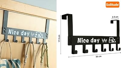 Solitude Heavy Duty CarbonMetal Over Door Hanger