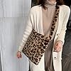 Damen Plüsch Taschen Leopardenmuster Tasche Plüsch Flauschige Damen Handtasche Leoparden Schultertasche Flauschige Winter Schultertasche Leopard Umhängetasche Für Mädchen Schule Arbeit Reisen #5