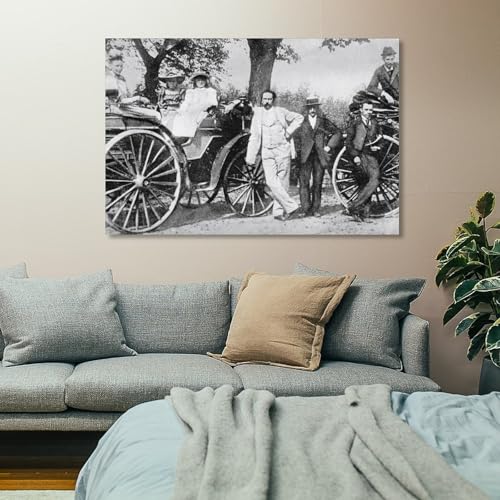 Carl Benz décoration murale en toile 20 x 30 cm tableau de salon vintage et esthétique