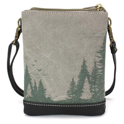 Image of CHALA Double Pocket Xbody Women RFID Protected Canvas Crossody Purse with Adjustable Strap | Double Pocket