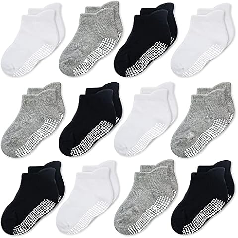 CozyWay Baby Non Slip Socks Toddler Socks With Grips Ankle for Infants Kids Little Girls Boys 12-36 Months Cover